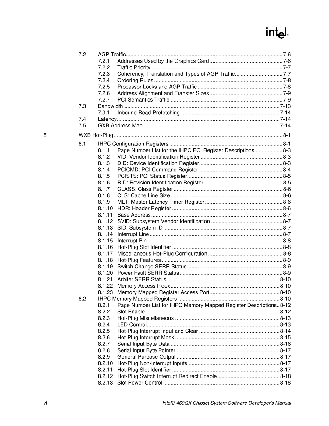 Intel 460GX manual Latency 