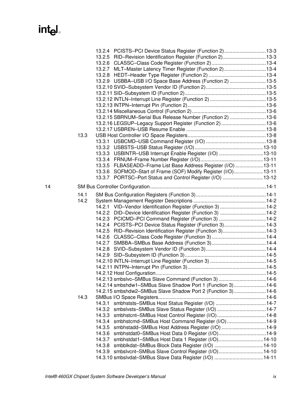 Intel 460GX manual 13.2.4 