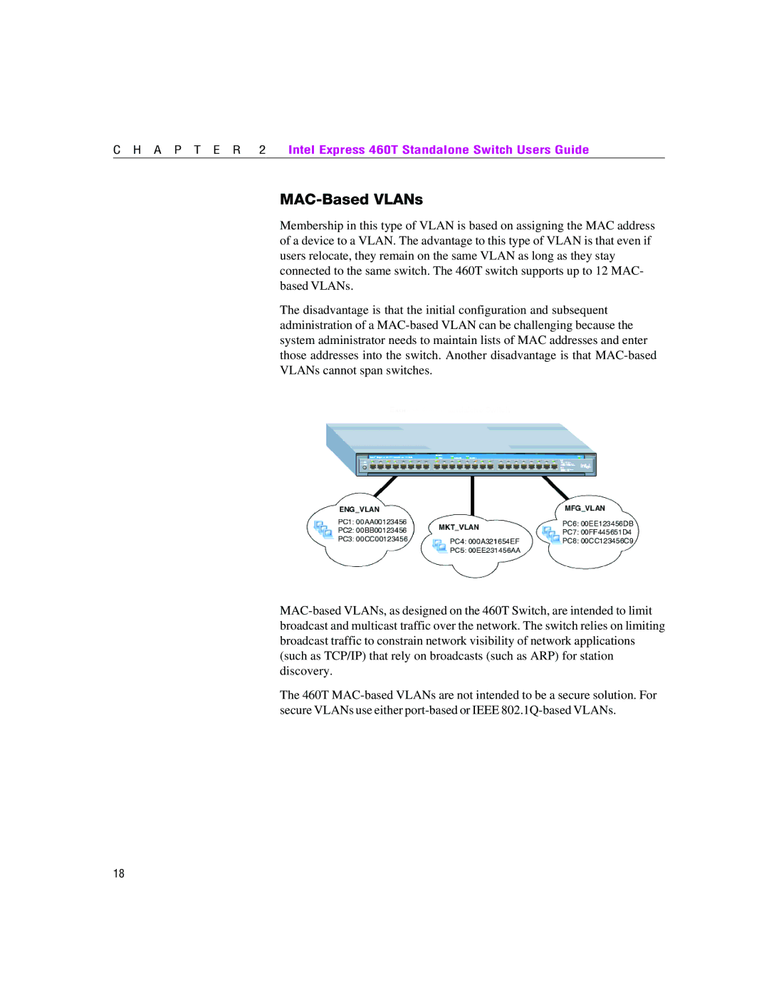 Intel 460T manual MAC-Based VLANs 