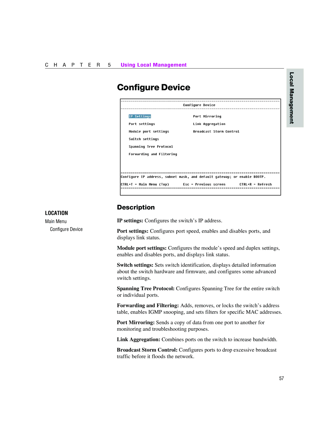 Intel 460T manual Configure Device 