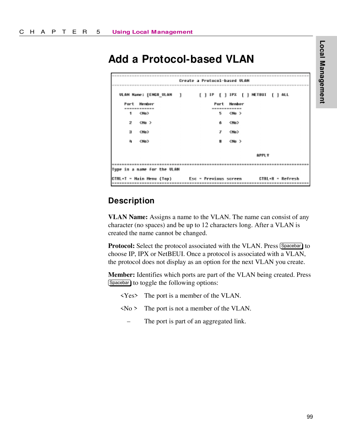 Intel 470 manual Add a Protocol-based Vlan 