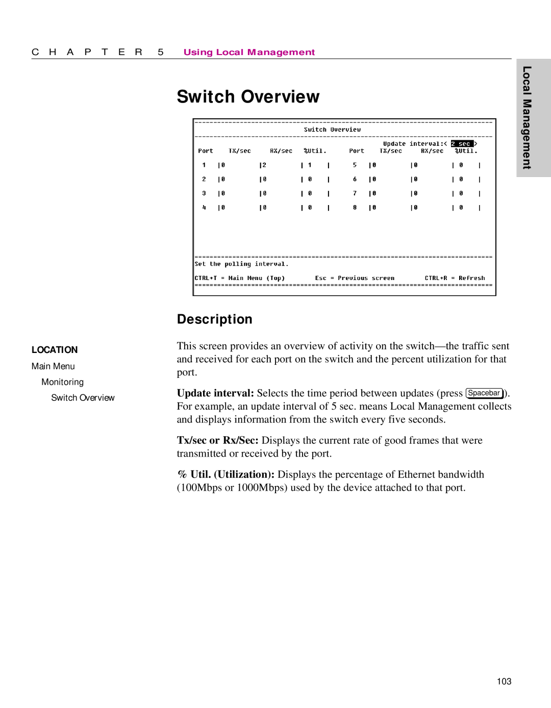 Intel 470 manual Switch Overview 