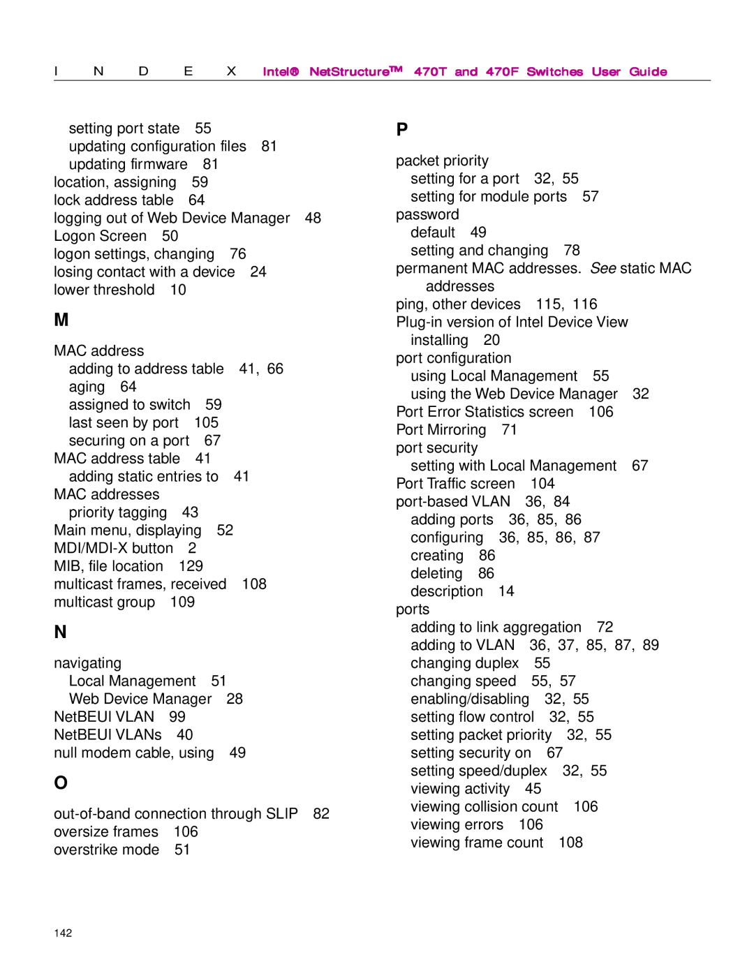 Intel 470 manual 142 