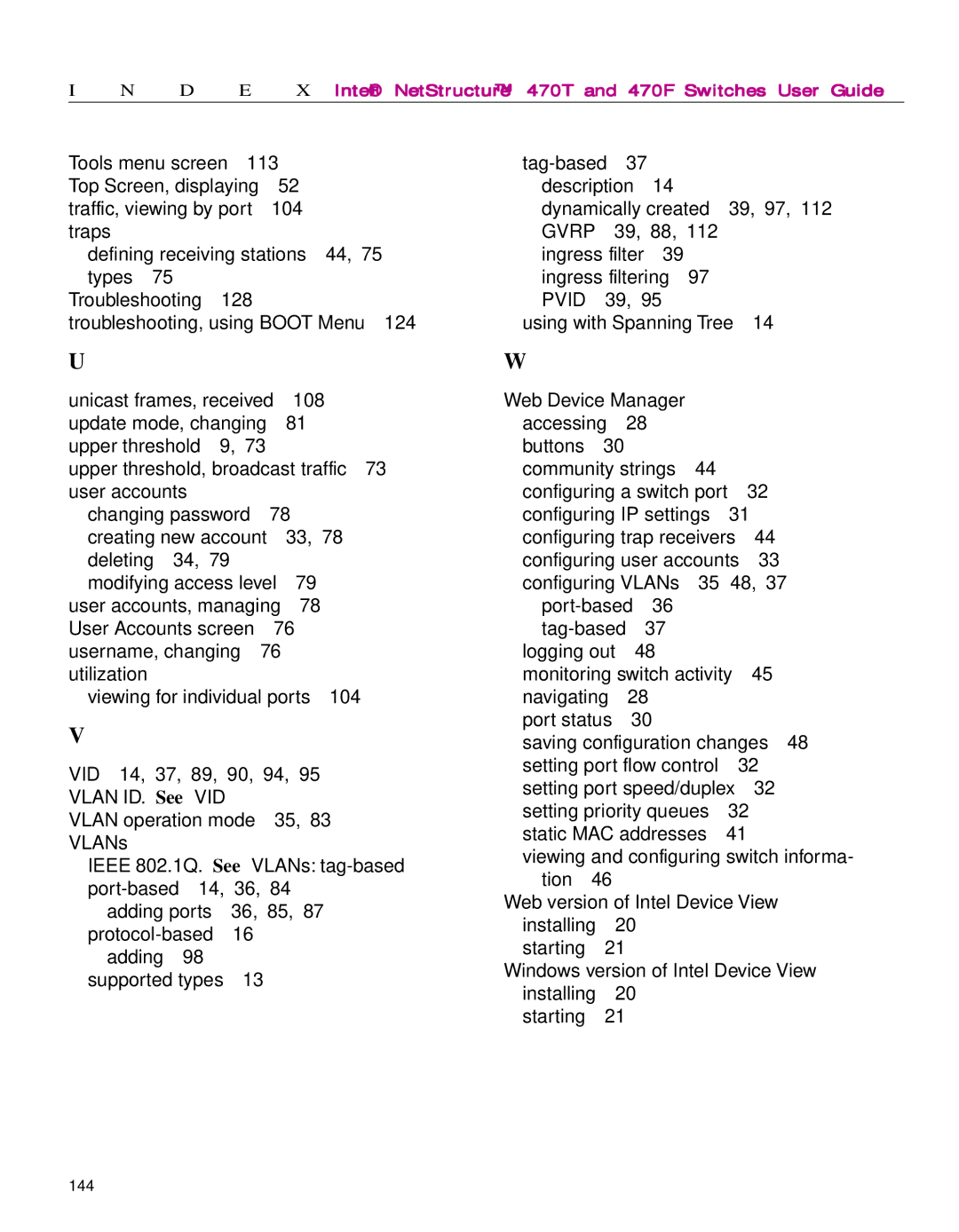 Intel 470 manual Pvid 