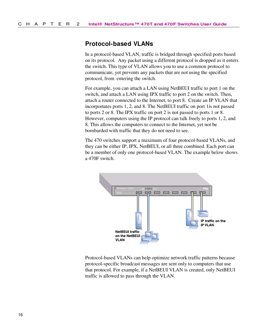 Intel 470 manual Protocol-based VLANs 