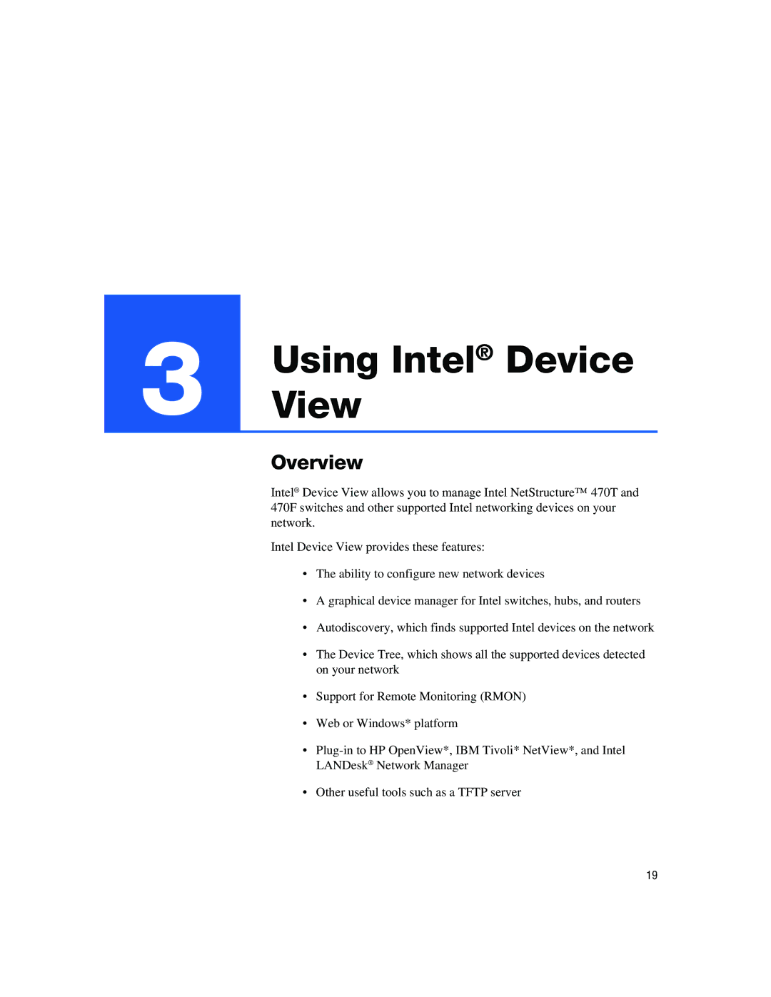 Intel 470 manual UsingView Intel Device 