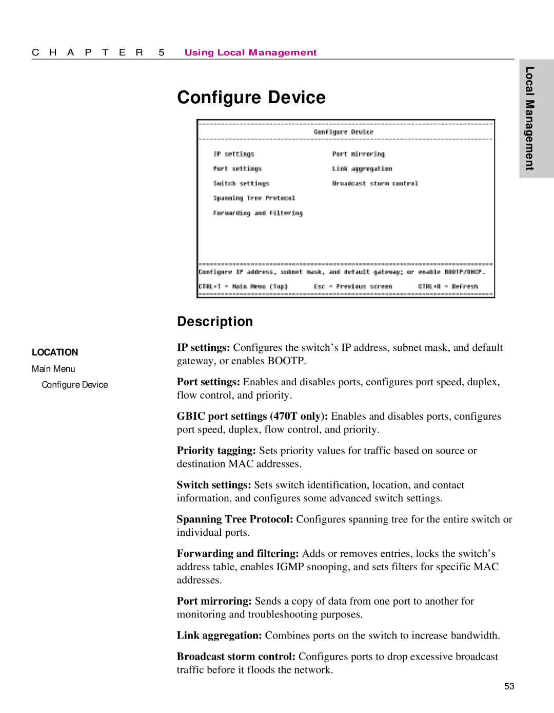 Intel 470 manual Configure Device 