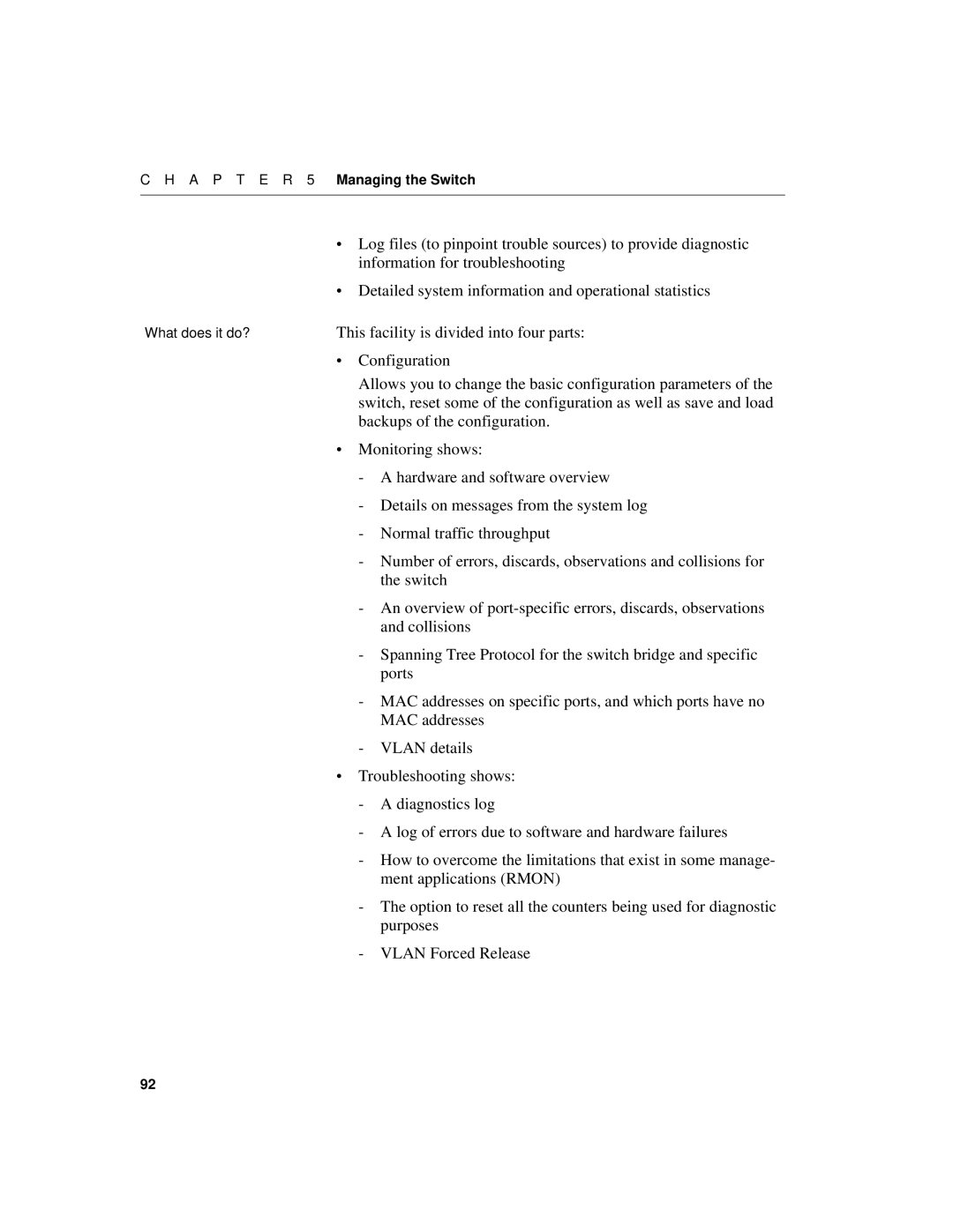 Intel 510T manual A P T E R 5 Managing the Switch 