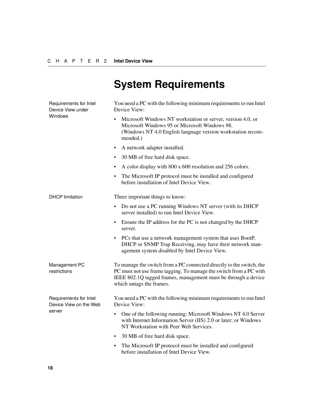 Intel 510T manual System Requirements 