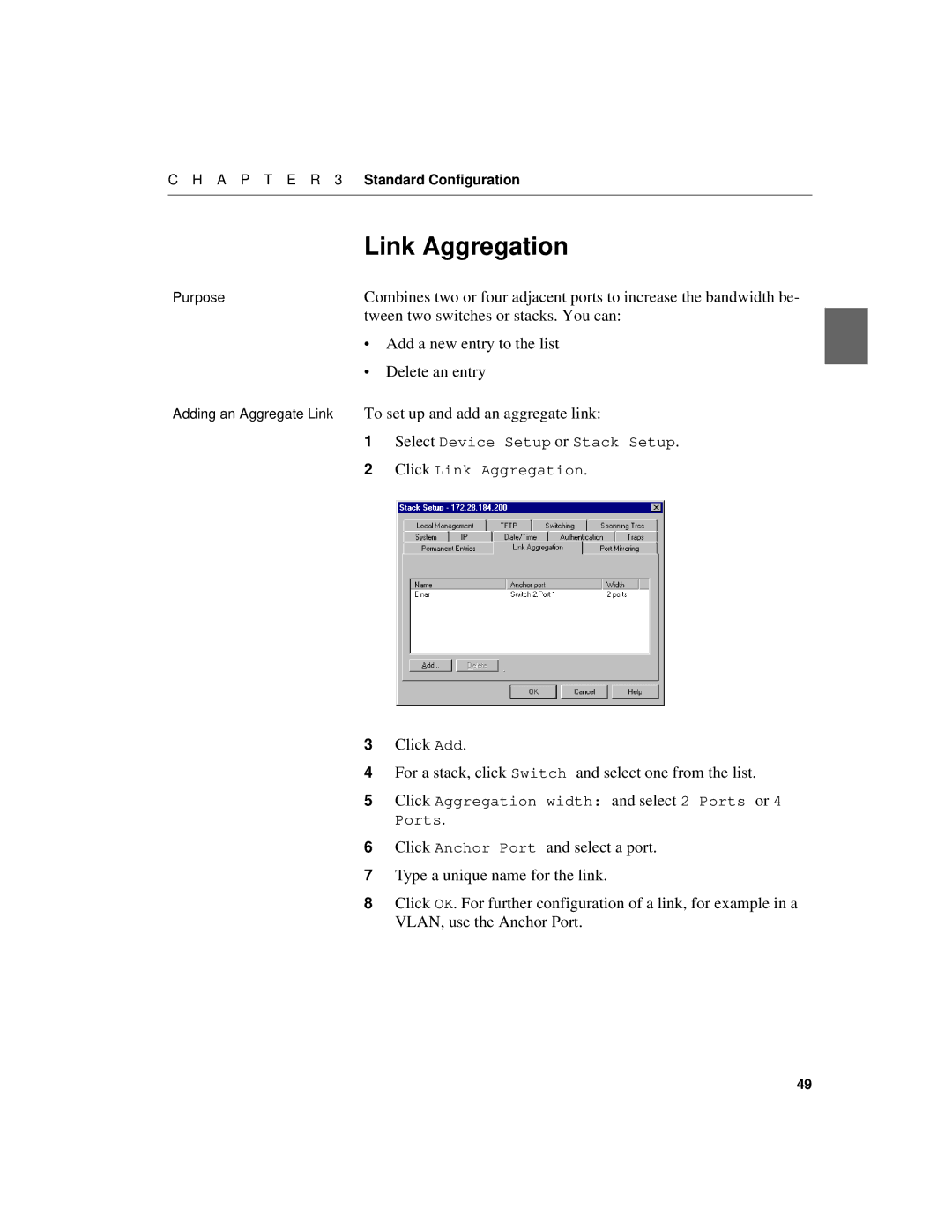 Intel 510T manual Link Aggregation, Tween two switches or stacks. You can 