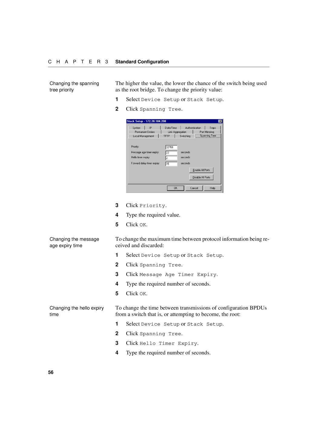 Intel 510T manual As the root bridge. To change the priority value, Type the required value, Ceived and discarded 