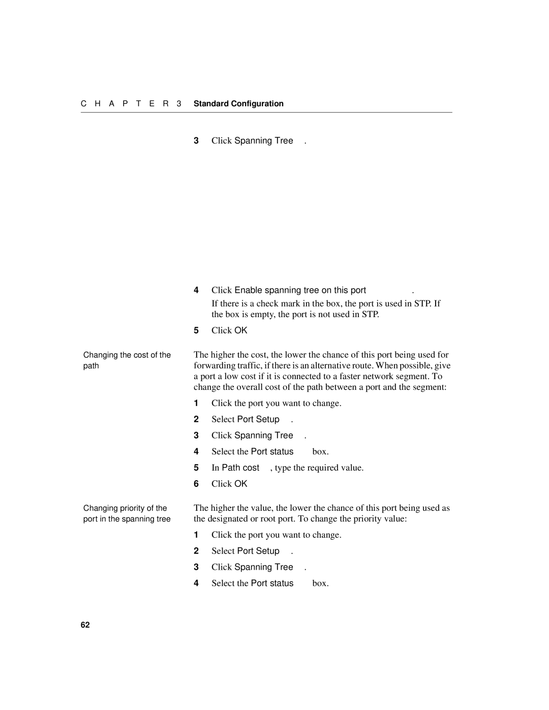 Intel 510T manual Select the Port status box 