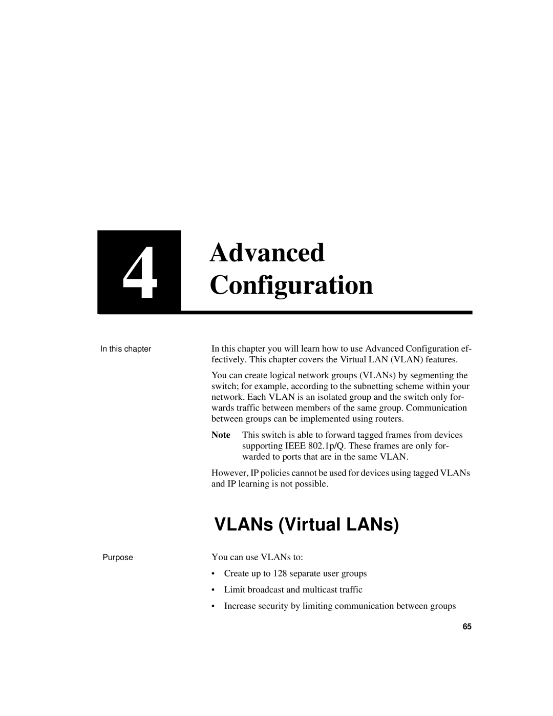 Intel 510T manual VLANs Virtual LANs 