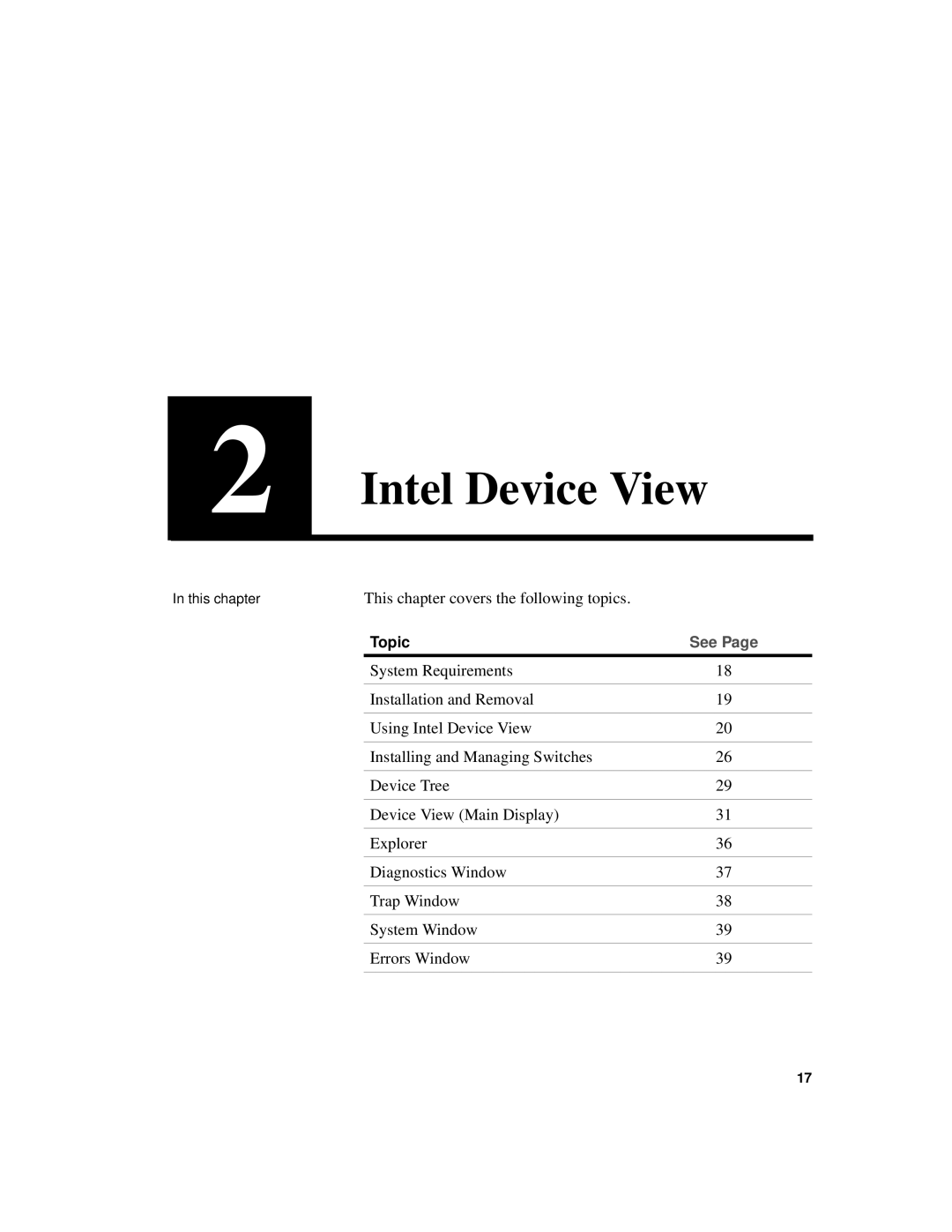 Intel 520T manual Intel Device View 