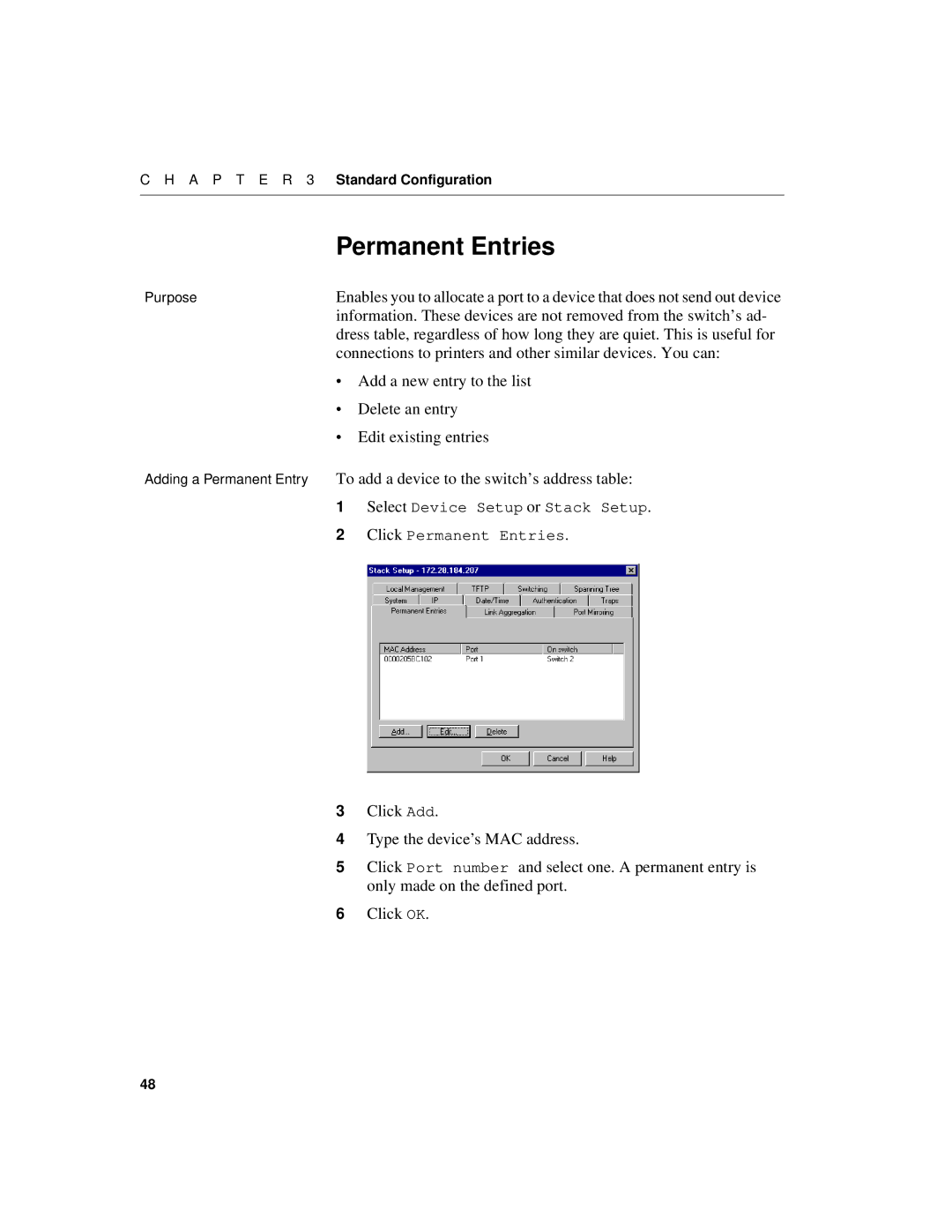 Intel 520T manual Permanent Entries, Connections to printers and other similar devices. You can 