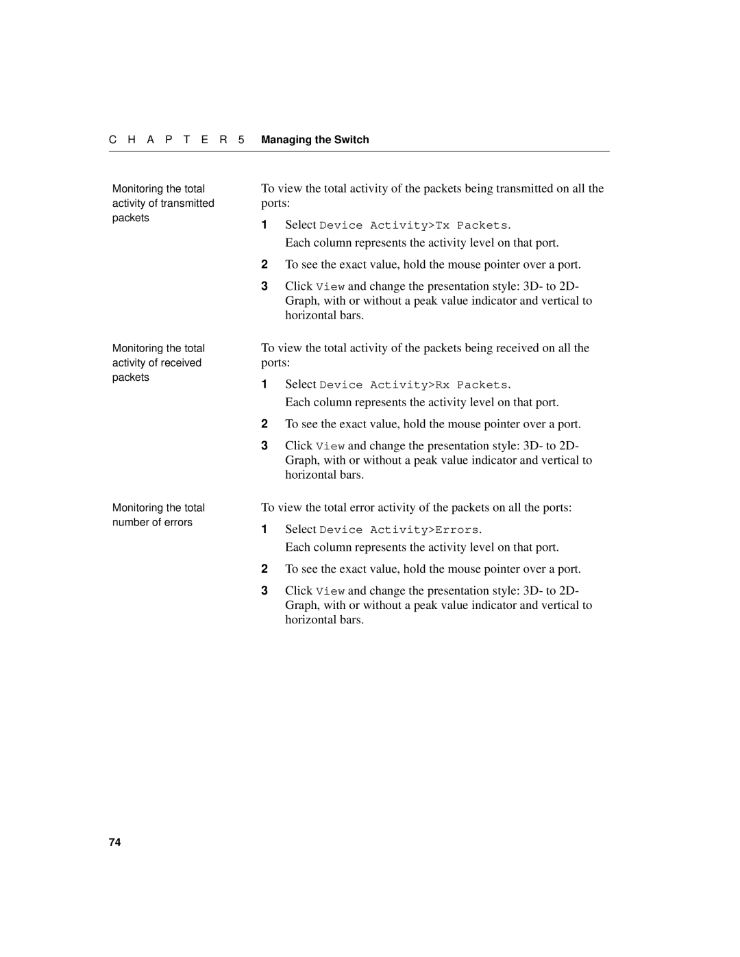 Intel 520T manual Select Device ActivityTx Packets 