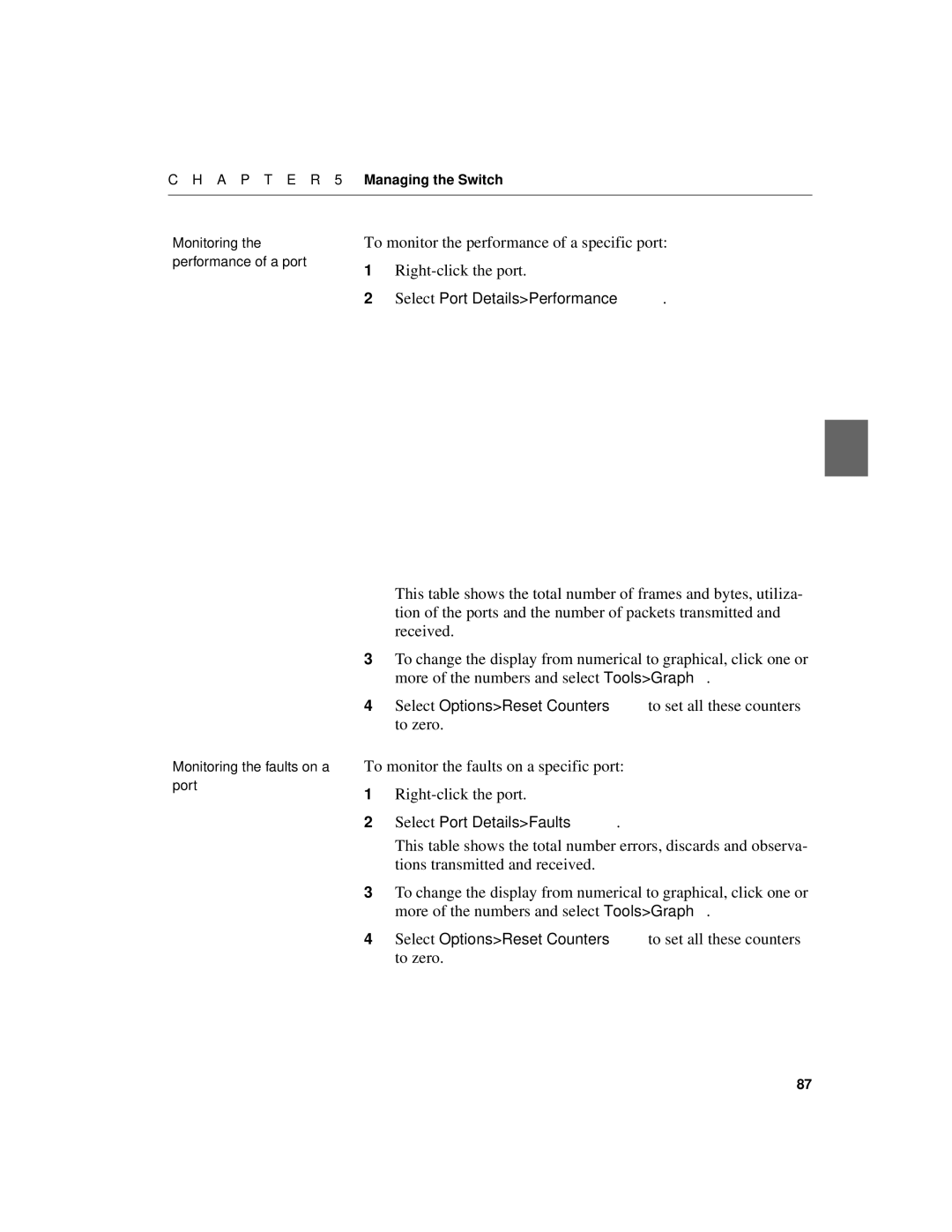 Intel 520T manual Select Port DetailsPerformance 