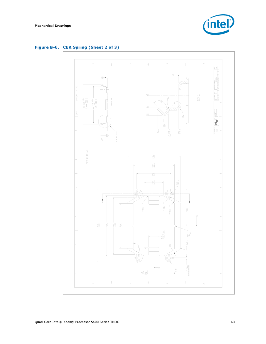 Intel 5400 Series manual Figure B-6. CEK Spring Sheet 2 