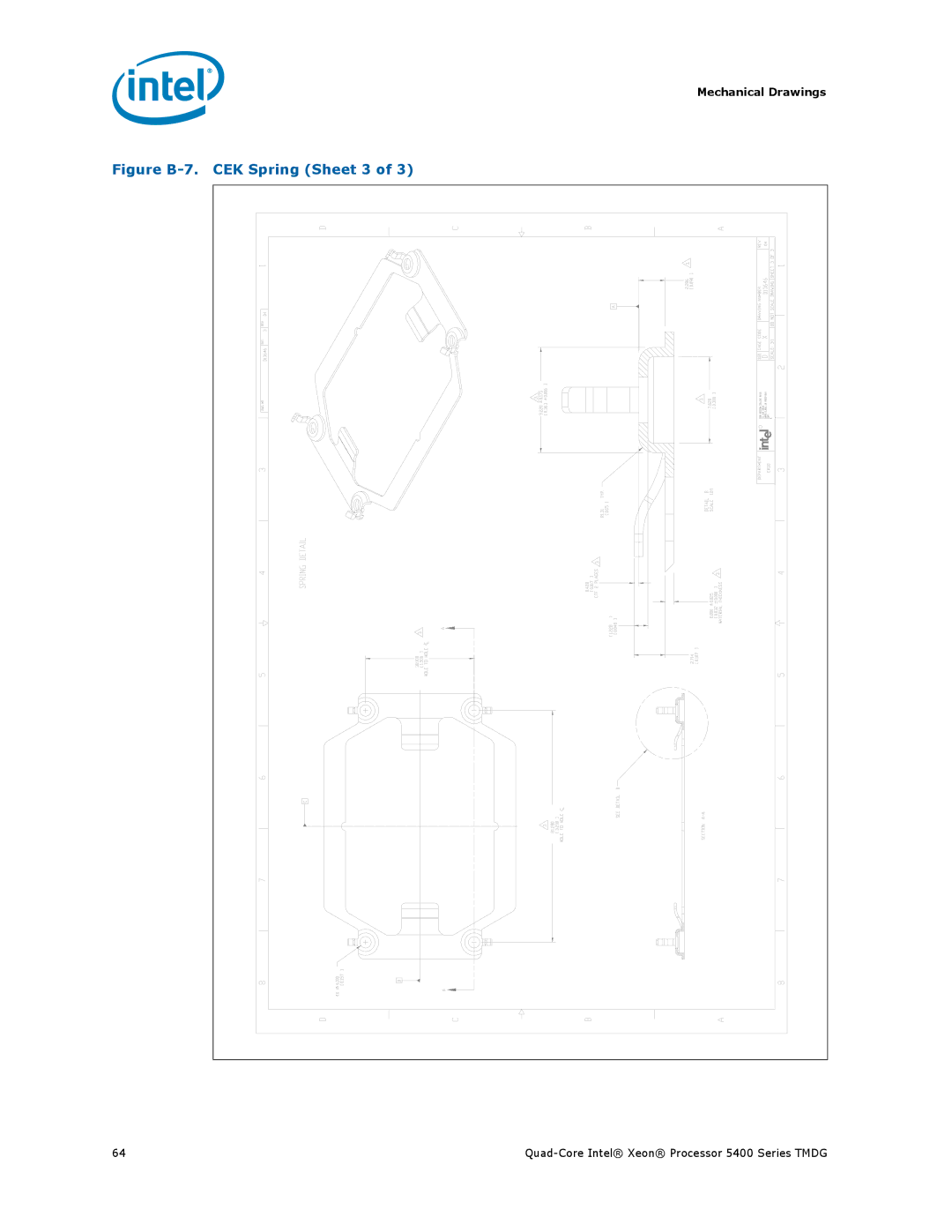 Intel 5400 Series manual Figure B-7. CEK Spring Sheet 3 