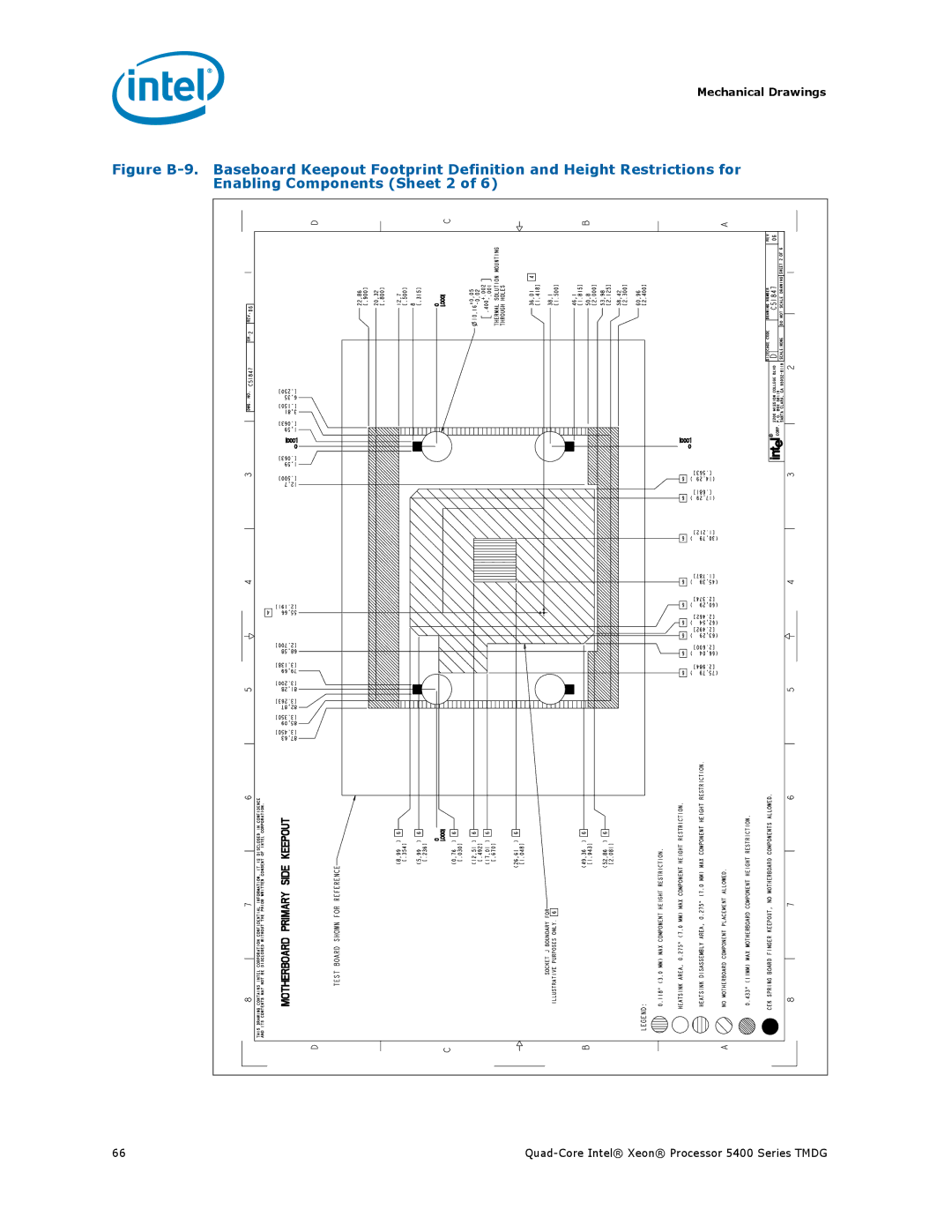 Intel 5400 Series manual Mechanical Drawings 