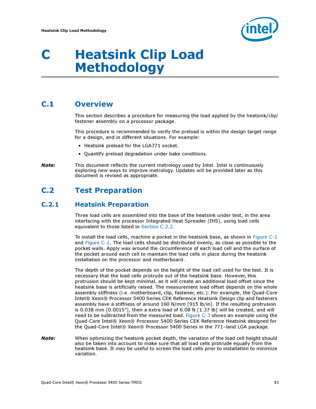 Intel 5400 Series manual Overview, Test Preparation, Heatsink Preparation 