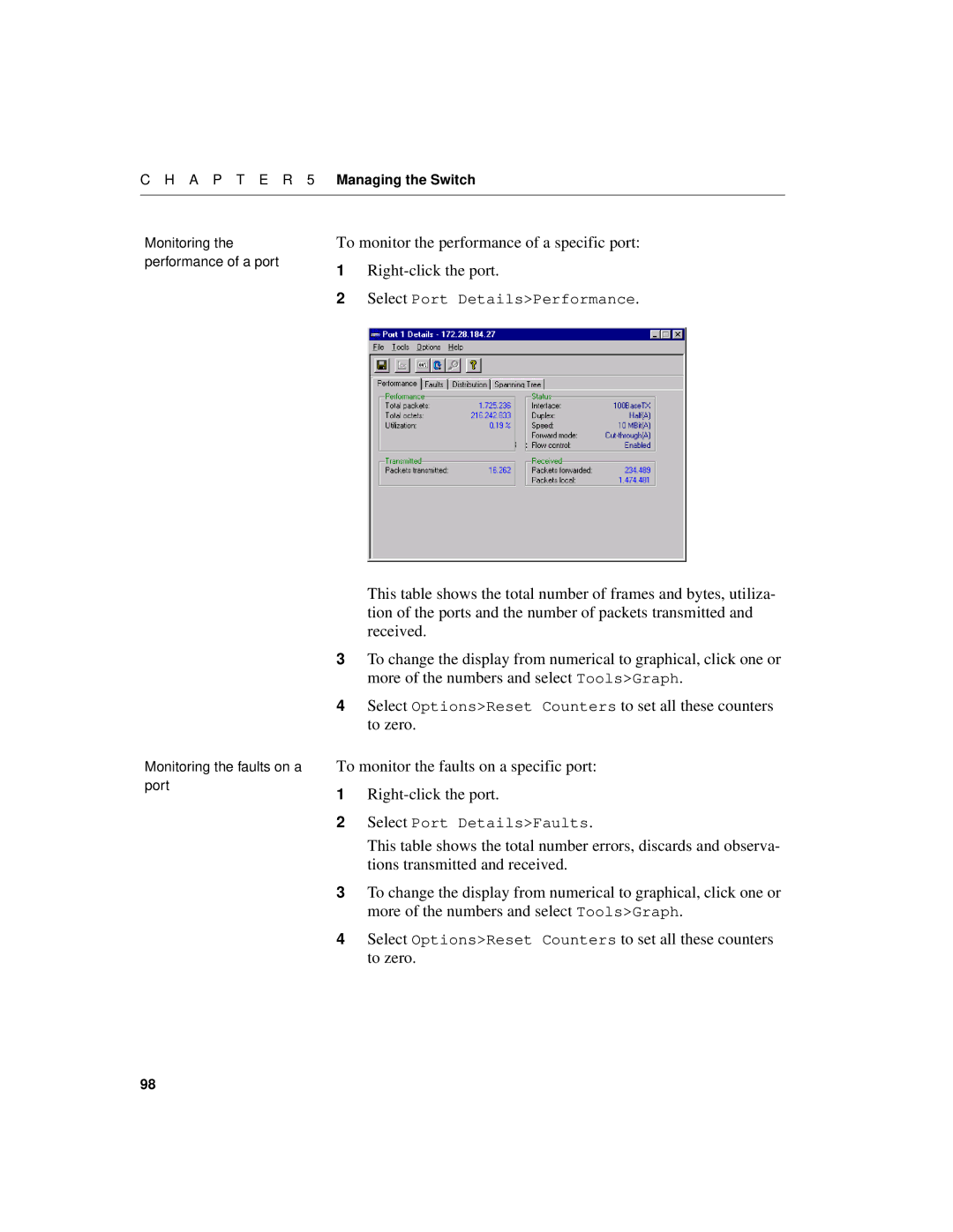 Intel 550F manual Select Port DetailsPerformance 