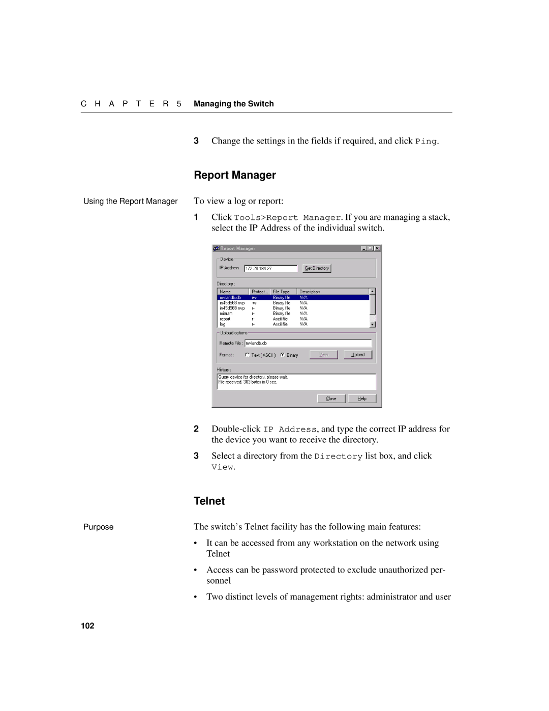 Intel 550F manual Switch’s Telnet facility has the following main features, Sonnel 