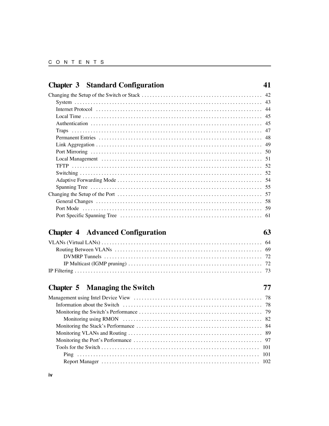 Intel 550F manual Standard Configuration 