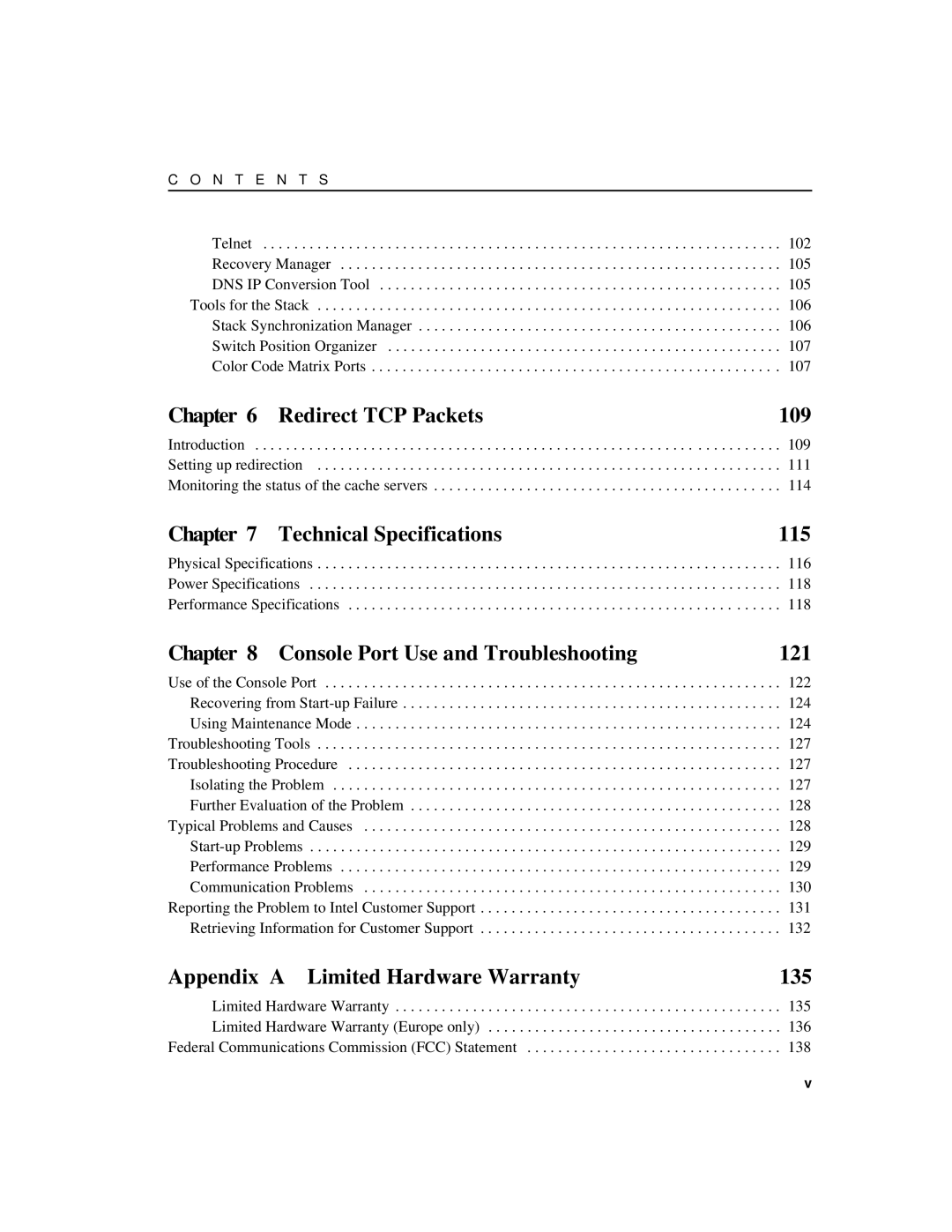 Intel 550F manual Redirect TCP Packets 109 