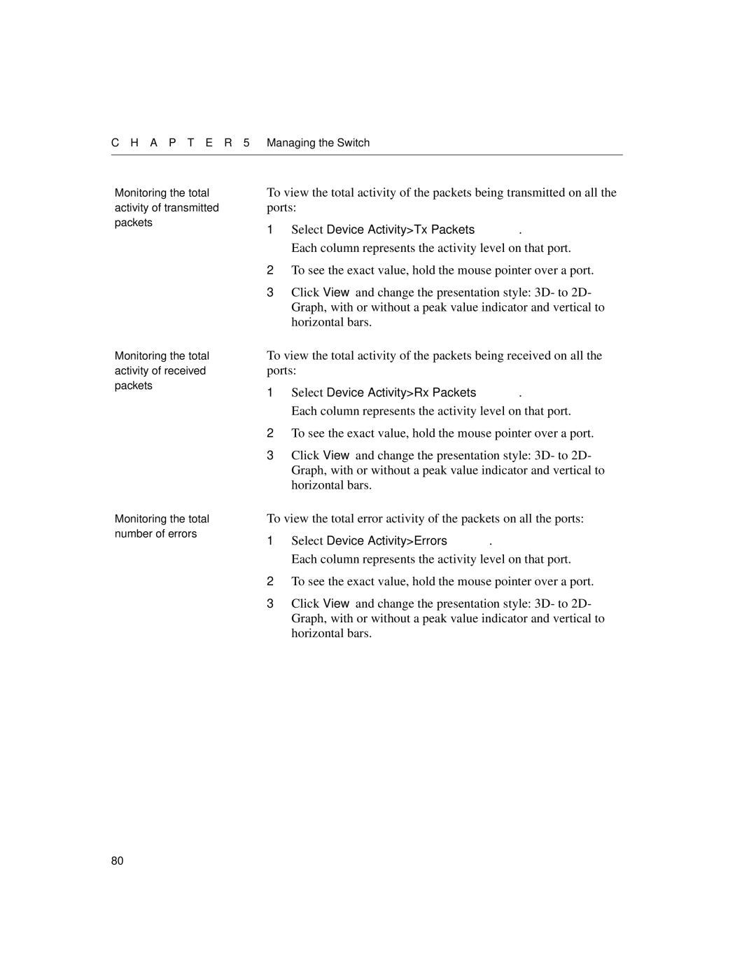 Intel 550F manual Select Device ActivityTx Packets 