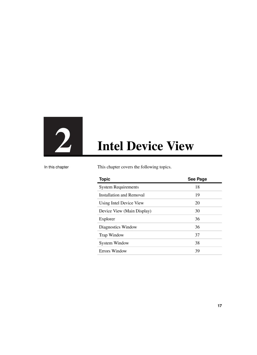 Intel 550T manual Intel Device View 