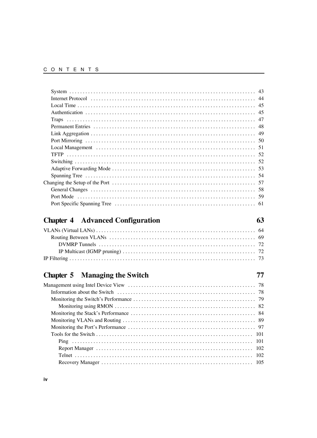 Intel 550T manual Advanced Configuration 