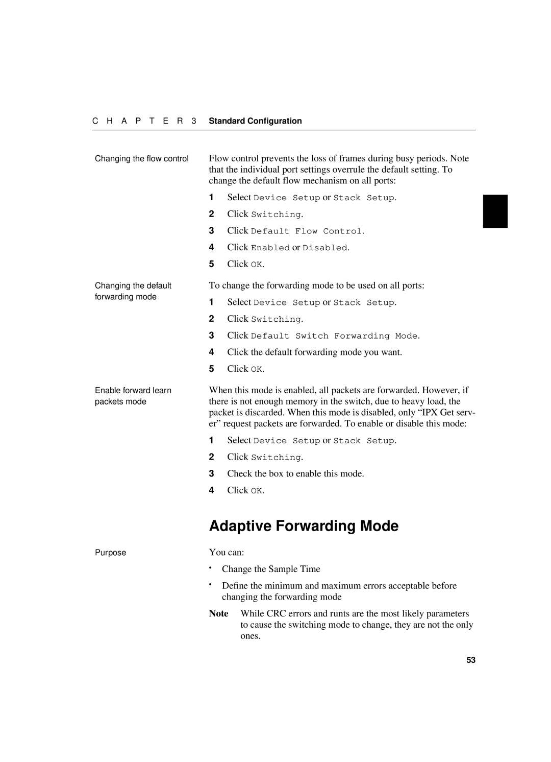 Intel 550T manual Adaptive Forwarding Mode 