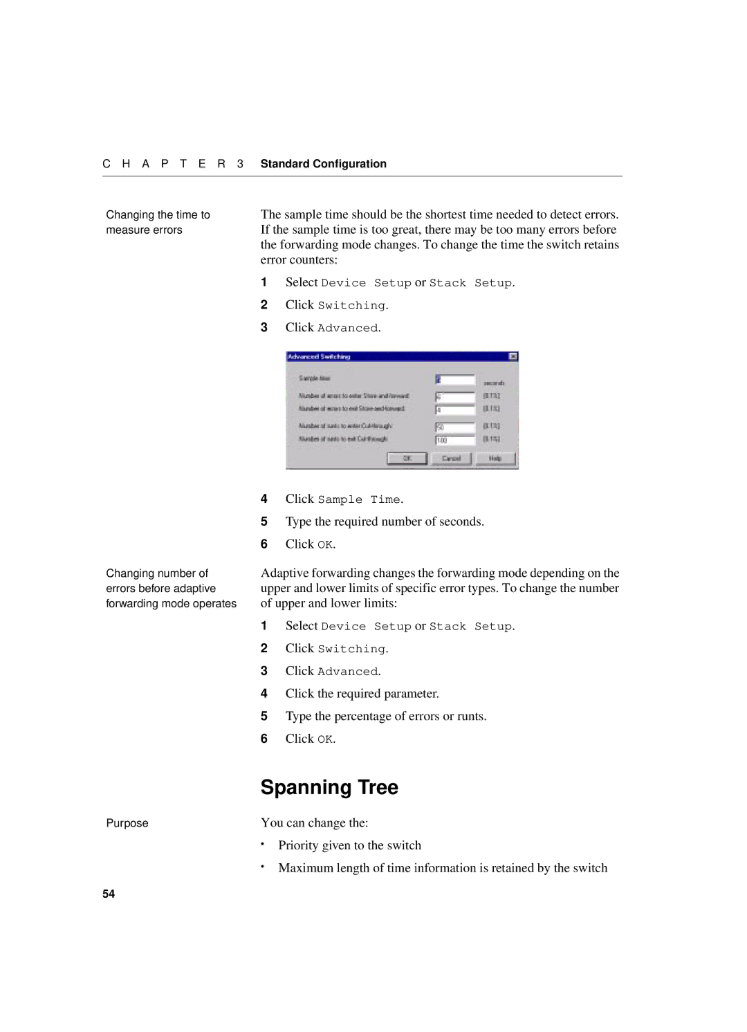 Intel 550T manual Spanning Tree 