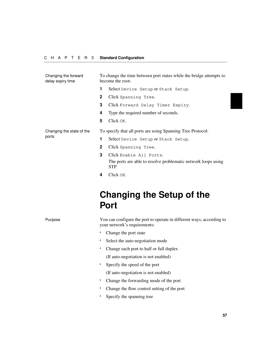 Intel 550T manual Changing the Setup Port 