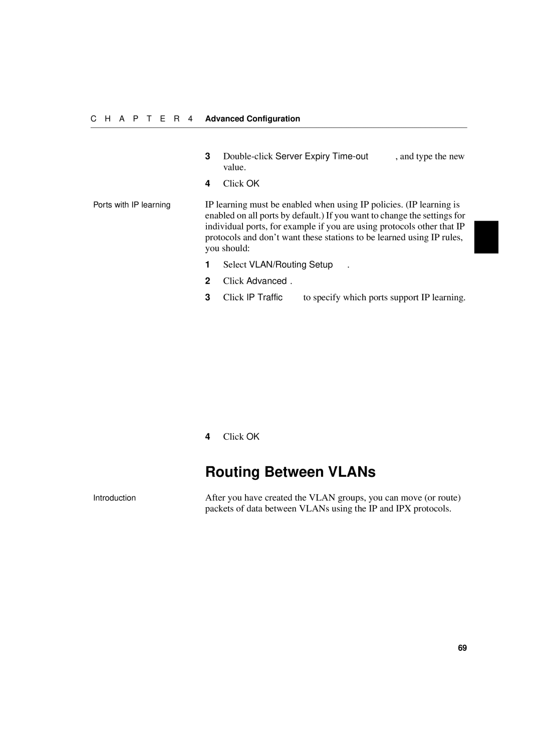 Intel 550T manual Routing Between VLANs, Value, You should 