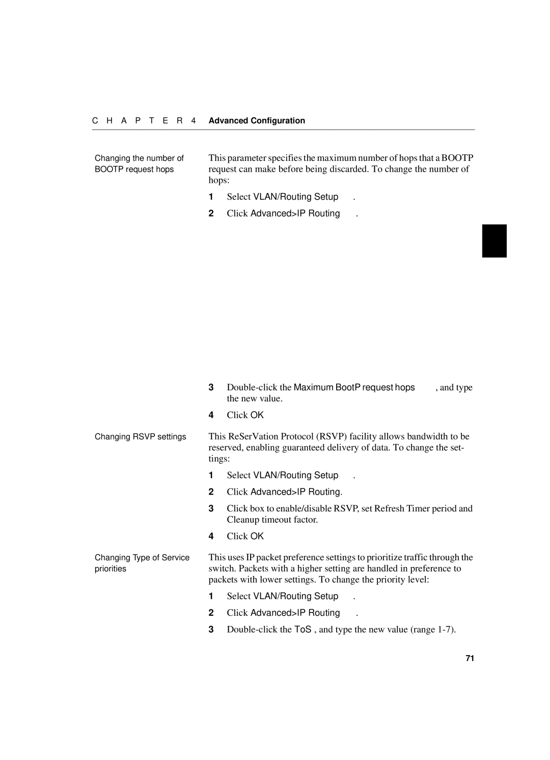 Intel 550T manual Double-click the ToS, and type the new value range 