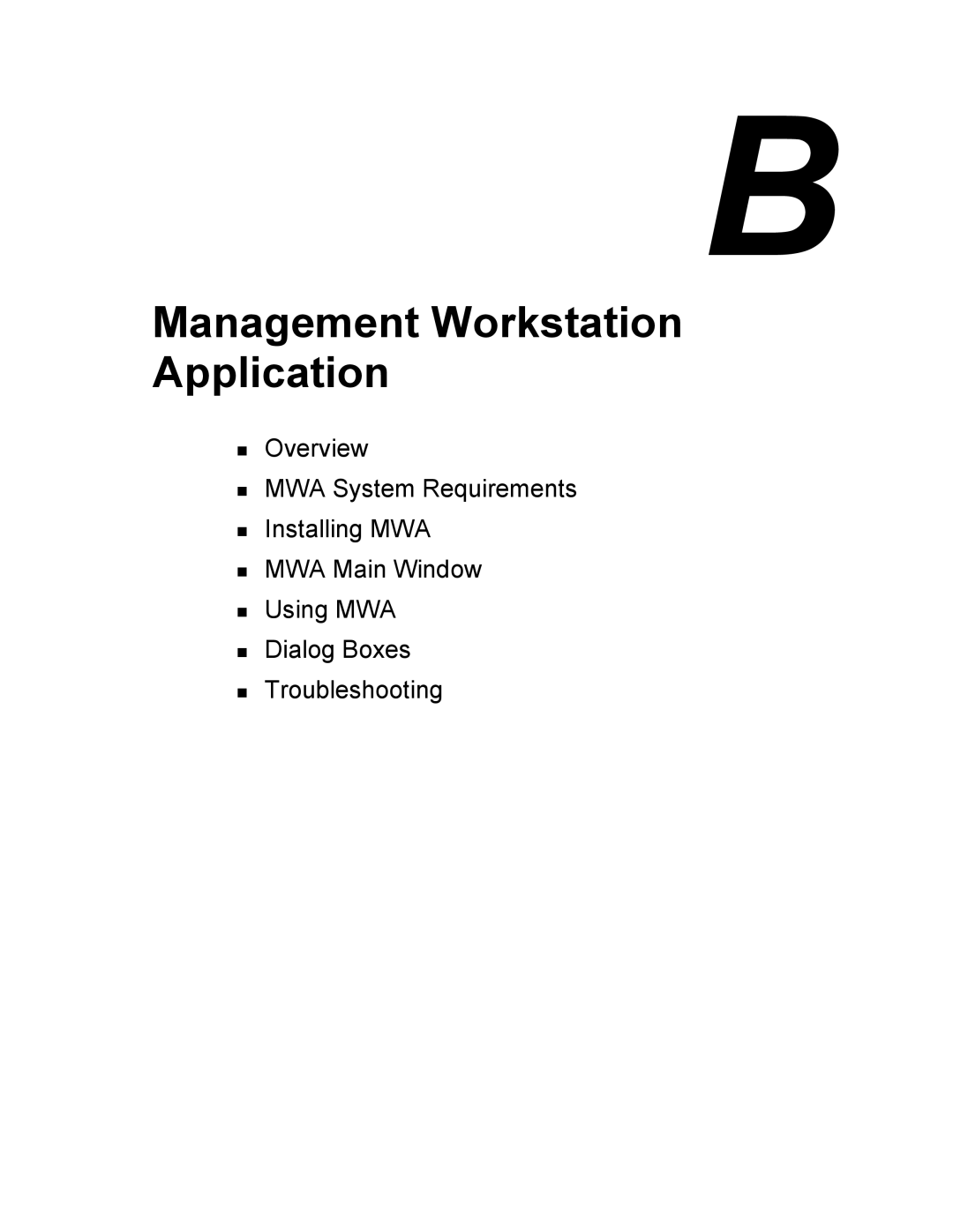 Intel 5800/120Ld manual Management Workstation Application 