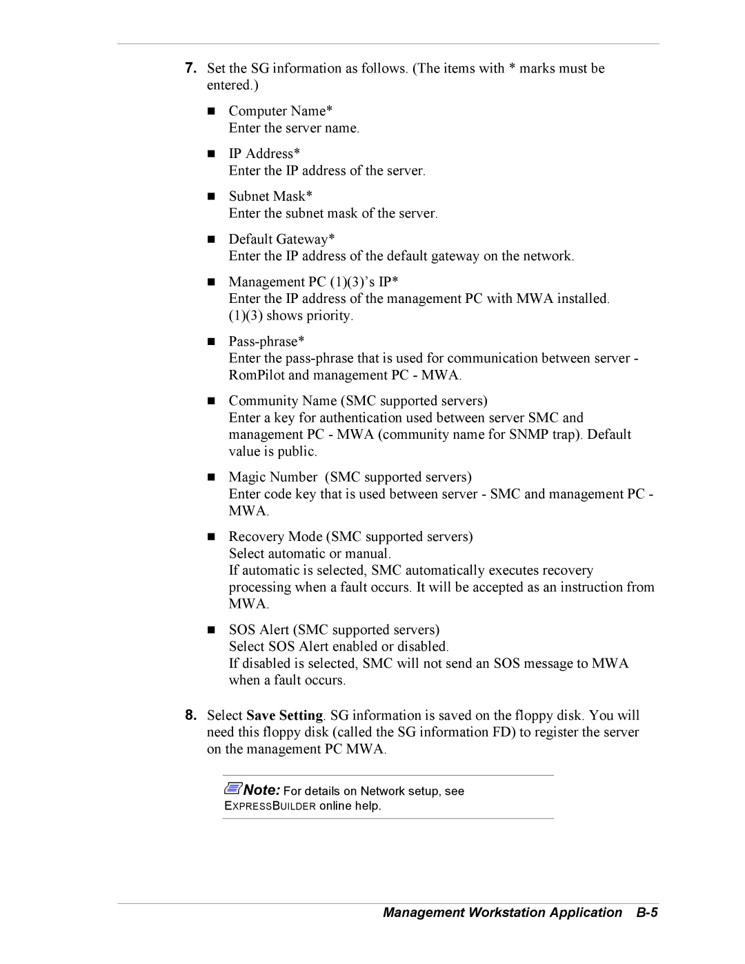 Intel 5800/120Ld manual Management Workstation Application B-5 