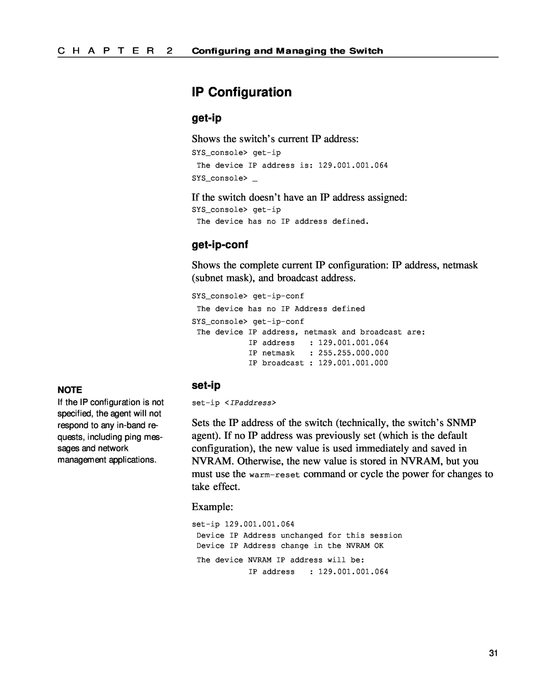 Intel 654655-001 manual IP Configuration, get-ip-conf, set-ip 