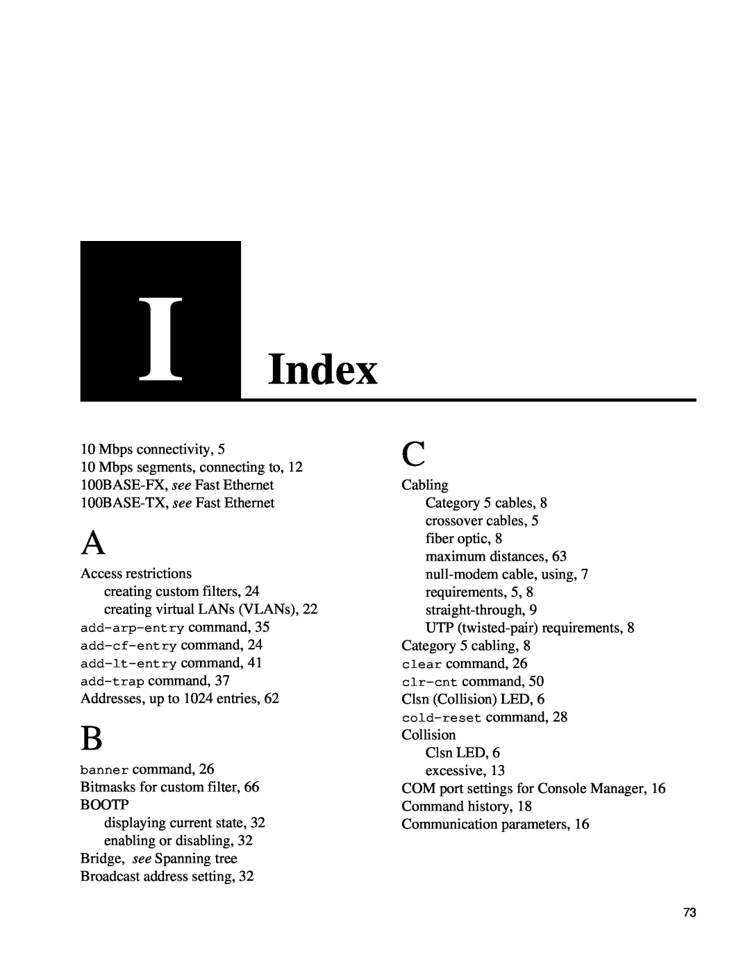 Intel 654655-001 manual I Index 