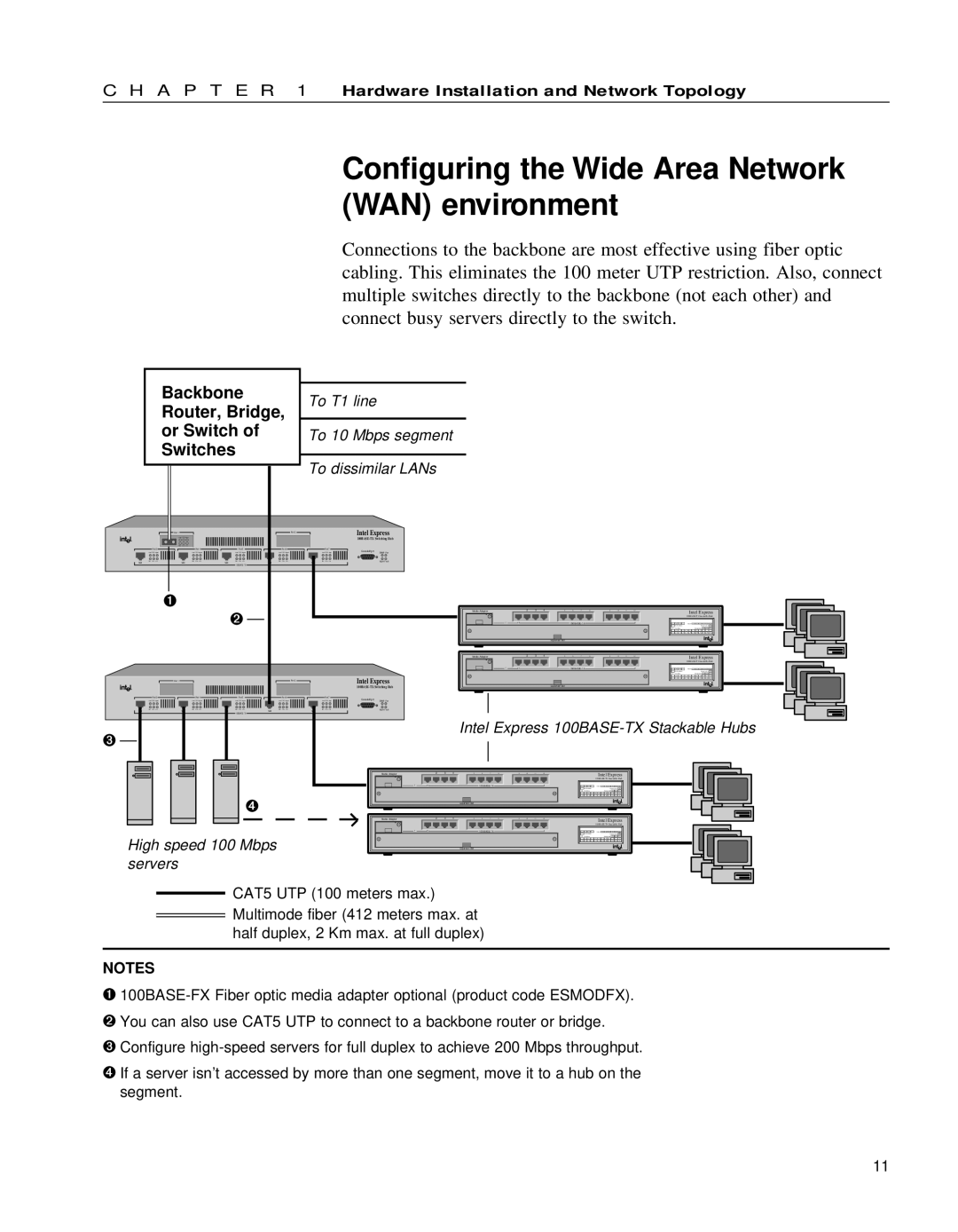 Intel 654655-001 manual Configuring the Wide Area Network WAN environment, Switches 