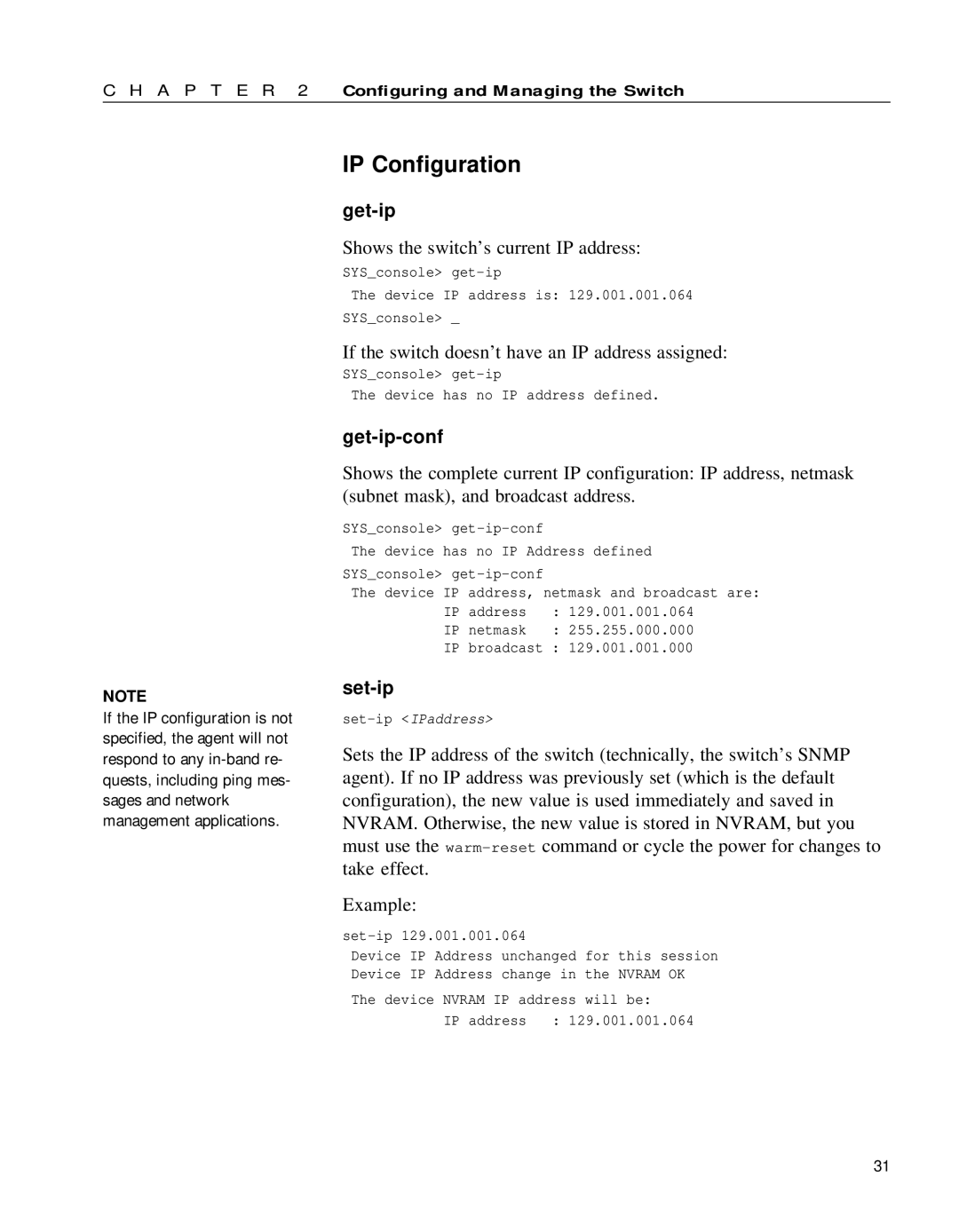 Intel 654655-001 manual Get-ip-conf, Set-ip 