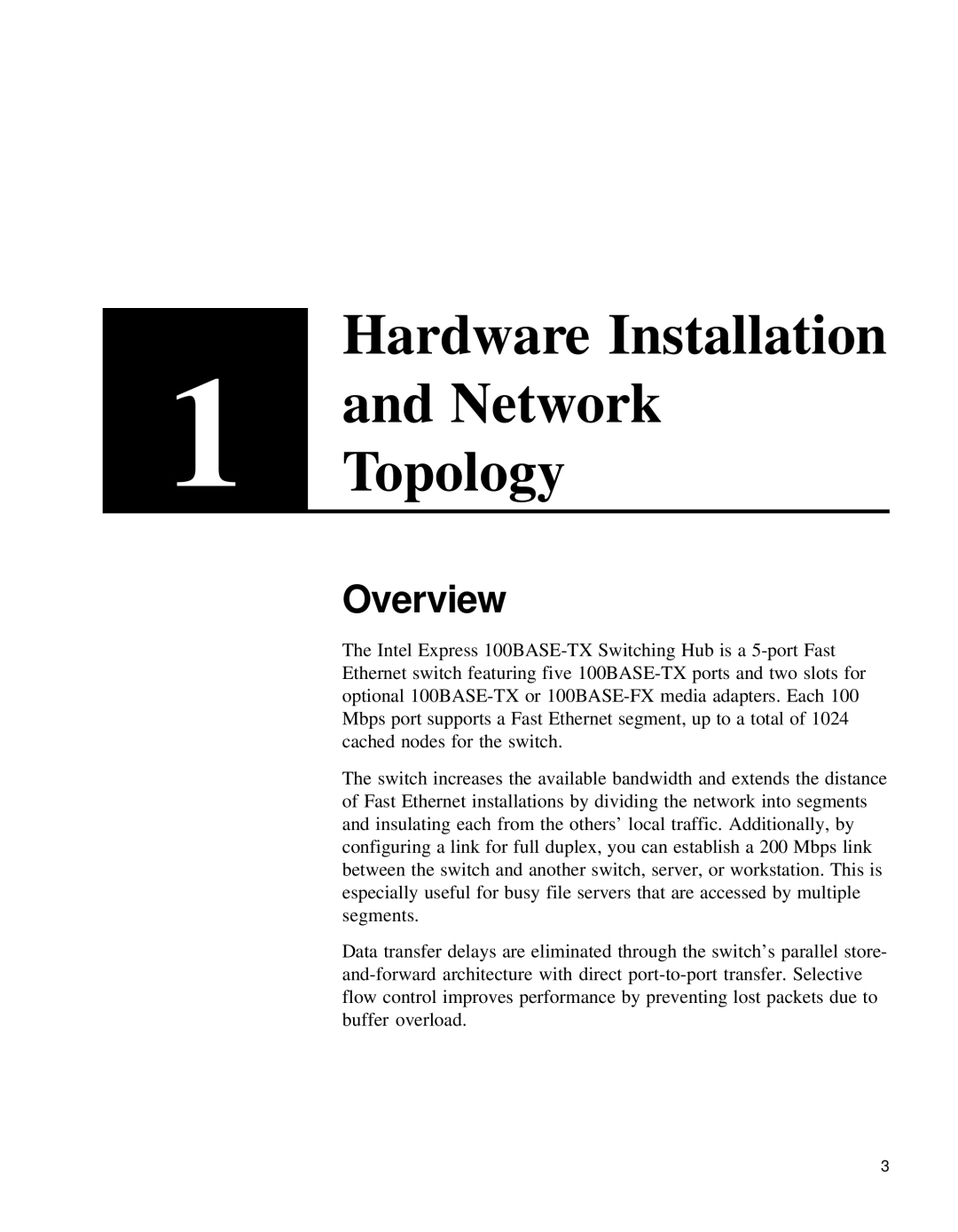 Intel 654655-001 manual Topology, Overview 