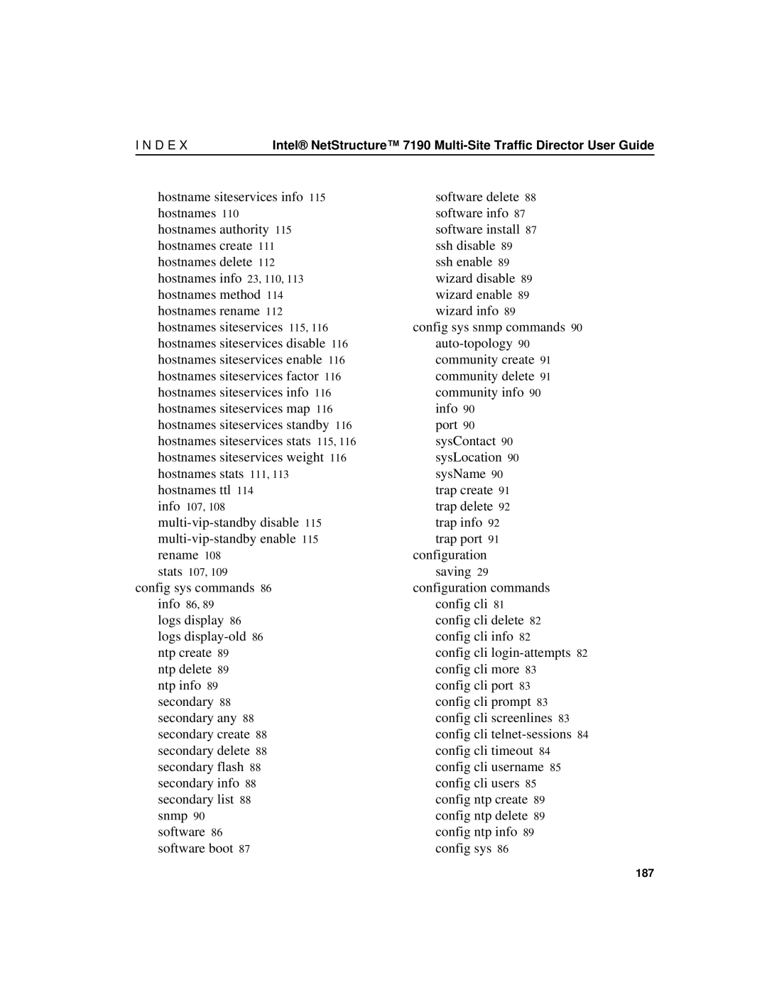 Intel 7190 manual 187 