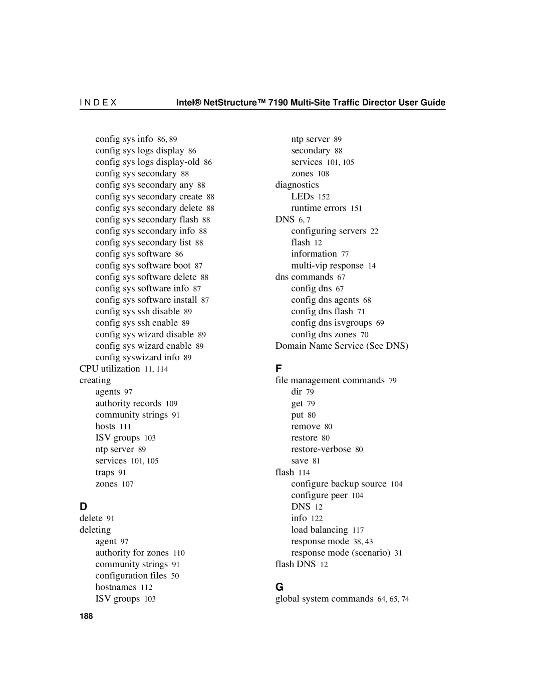 Intel 7190 manual 188 