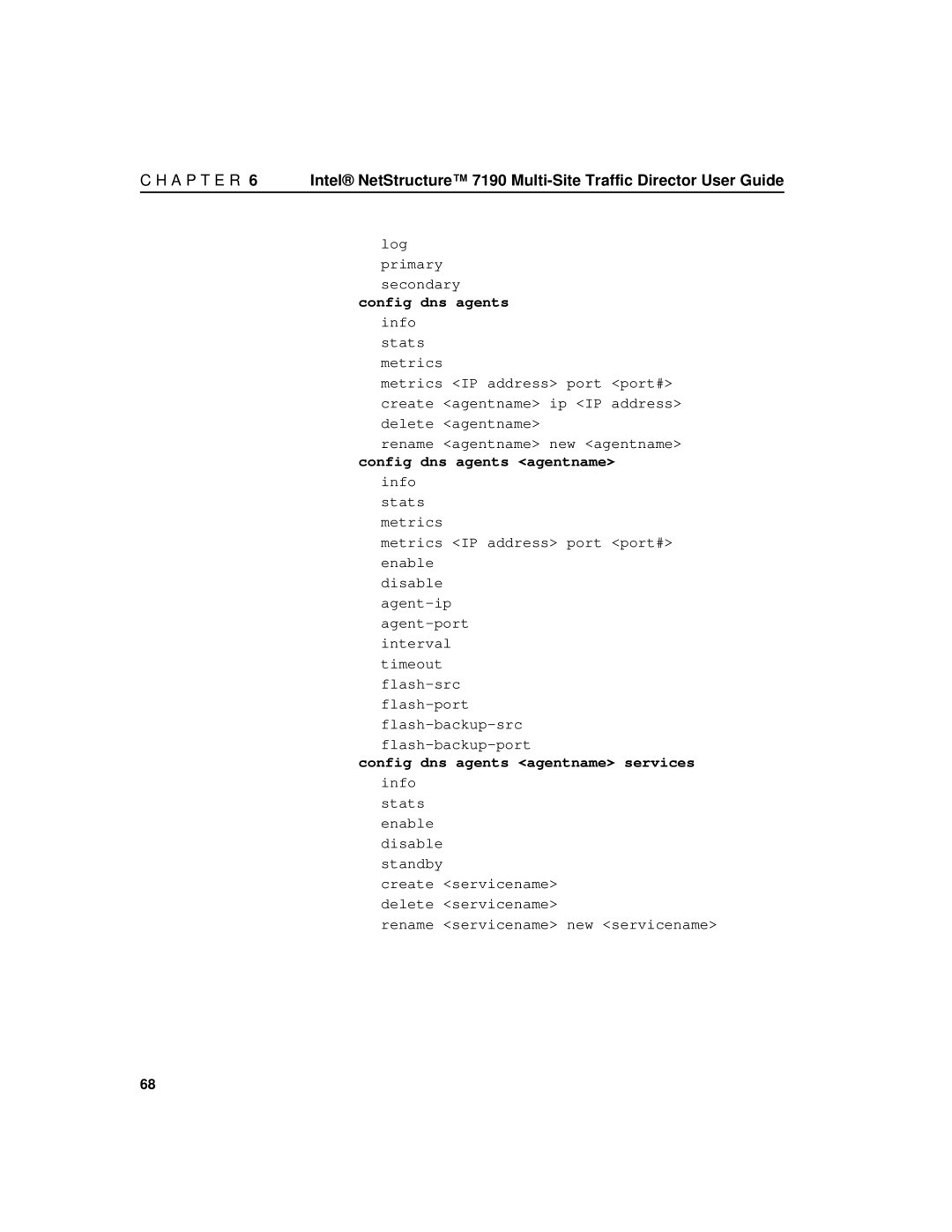 Intel 7190 manual Config dns agents 