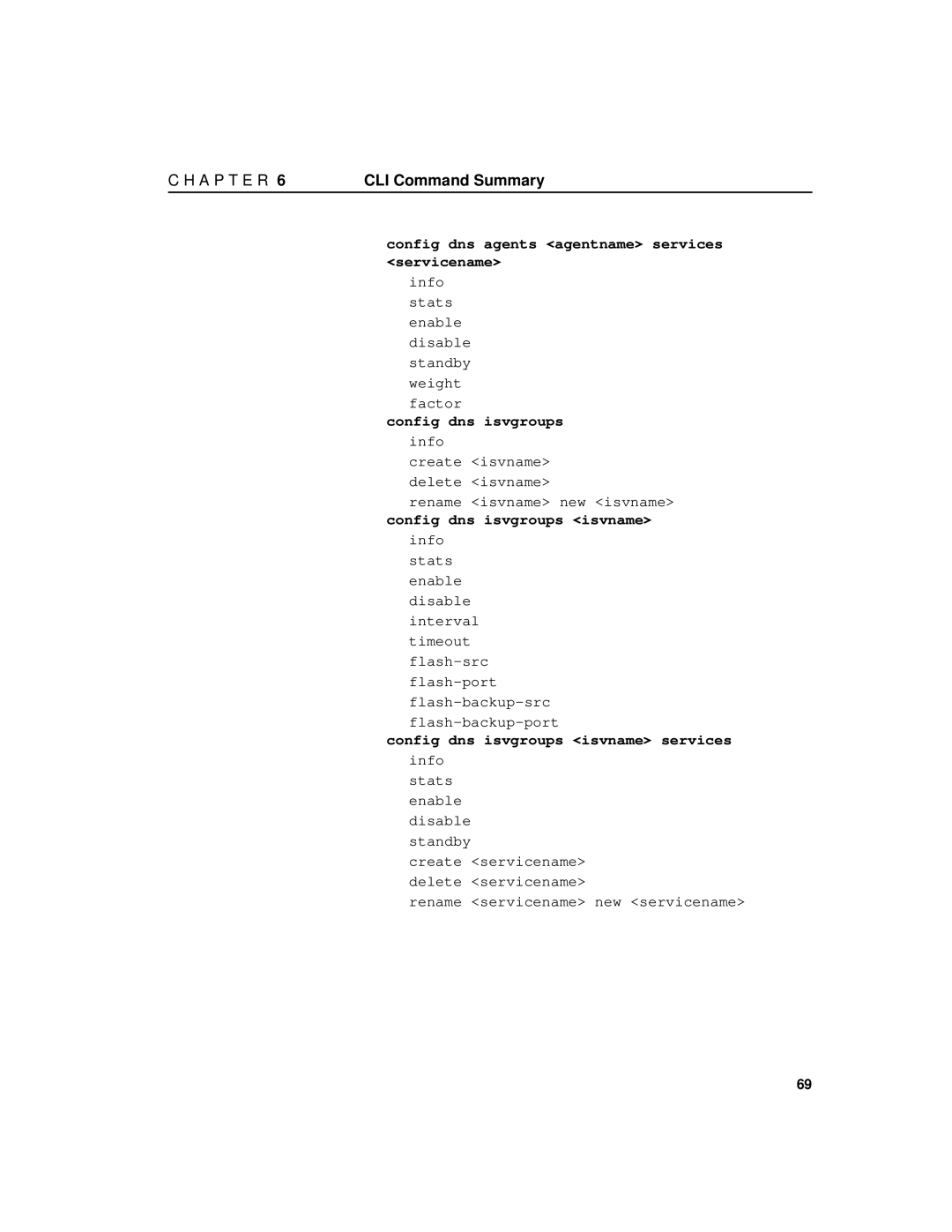 Intel 7190 manual Config dns agents agentname services servicename 