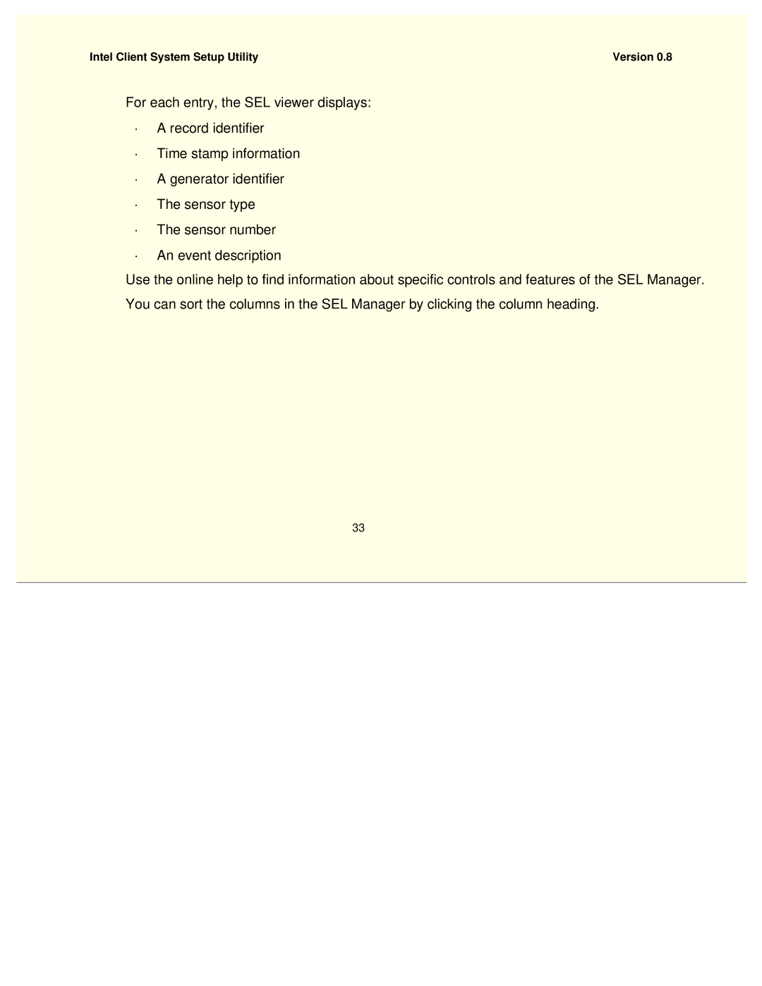 Intel 754458-002 manual Intel Client System Setup Utility Version 