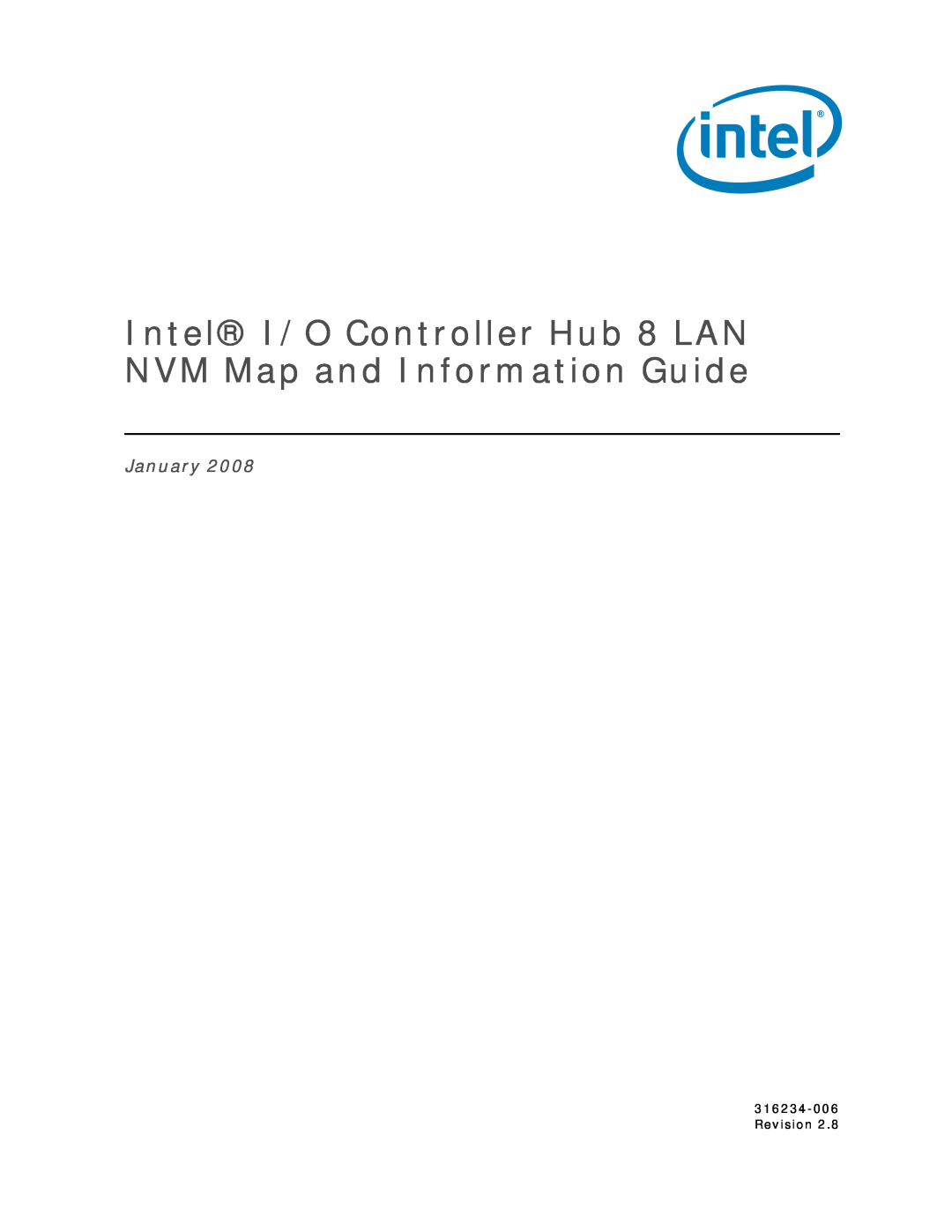 Intel 8 LAN manual January, 316234-006Revision 